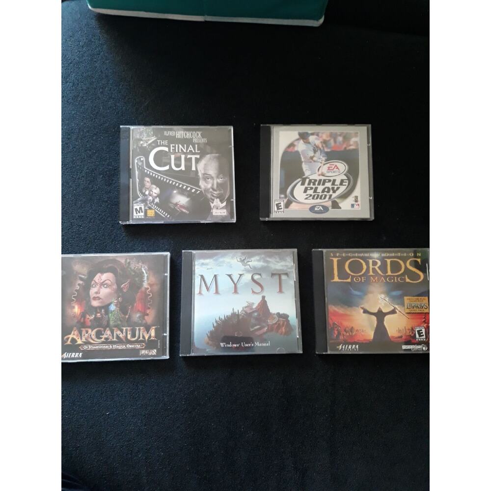 Lords of Magic, Arcanum, EA Sports Triple Play, Alfred Hitchcock The Final Cut.